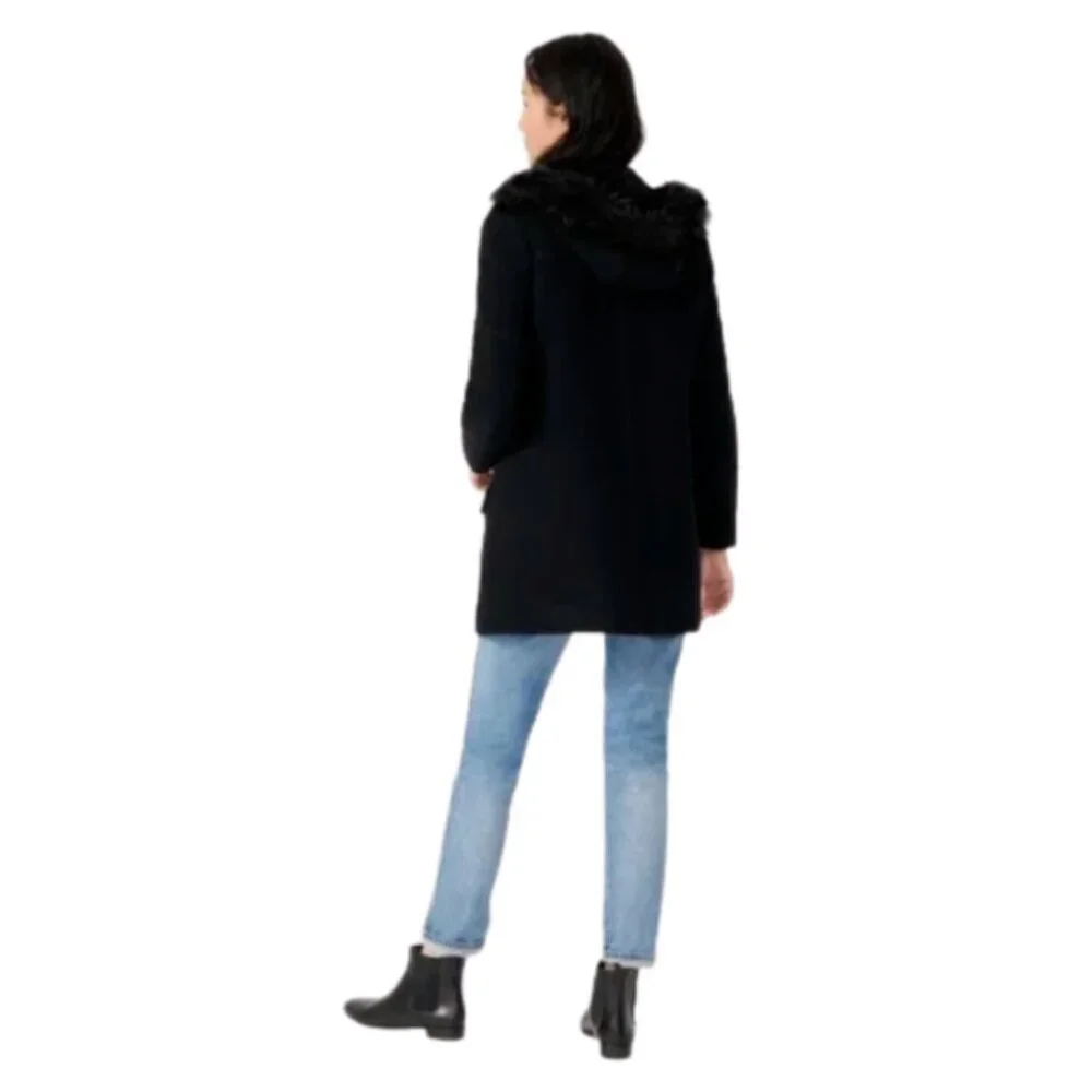 NWOT JCrew Chateau Parka Jacket Coat Womens 00 P Petite Black Stadium Cloth Wool